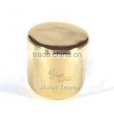 Golden Silver Hammered Brass Candle Jar thumbnail-3