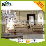 Royal Genuine Leather Sofa Stainless Steel Base Top Grain Leather Sofa SF017 thumbnail-2