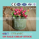 Hot sale indoor antique cement flowerpots & planters