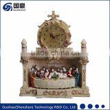 Religious theme The Last Supper jesus statue table clock