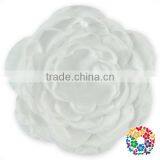 In Stock 9 Colors Wholesale Fashion Cute Decoration Handmade Hair Wedding Flowers 4" Burned Satin Layered Flowers thumbnail-6