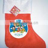 New Premium Type of Polyester Sock Felt Christmas Stocking Hanger With Machine Printed Cartoon Character Made in China thumbnail-4