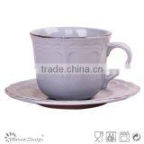 Pure Color Antique Cups and Saucers thumbnail-4