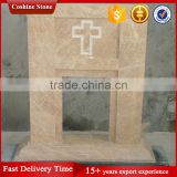 Supplying Wall Yellow Marble Stone Decorative Fireplace