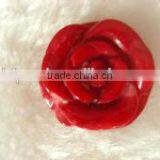 Wholesale 25mm Pretty Red Flower Shape Natural Coral Pendant thumbnail-1