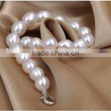 6-7 mm White Rice Shape Freshwater Pearl Bracelet thumbnail-6