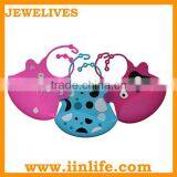 Cute Blue Easy Clean Simple Rubber Baby Bib Blank thumbnail-1