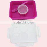 3 Compartment Plastic Food Container Tiffin Lunch Box With Soup Bowl thumbnail-2