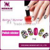 VIVI 12 Pcs Colour Stripe Polish Nail Stickers thumbnail-1