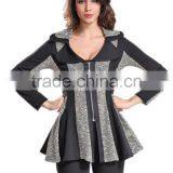 2014 New Arrival Ladies'Long Sleeve Blazer / Jacket With Flare Hem thumbnail-2