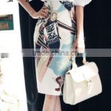 Wholesale Office Lady Fitted Design High Slit Polyester Pencil Skirt