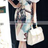 Wholesale Office Lady Fitted Design High Slit Polyester Pencil Skirt thumbnail-1