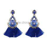 Bohemian Long Tassel With Rhinestone Dangle Earrings for Women Jewelry thumbnail-6