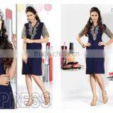 Floral Pattern Glamour Kurtis ( Geo Kurti )/jeans Kurti Tops/jeans and Kurti/latest Kurti Designs thumbnail-1