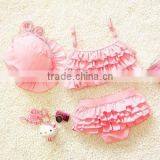 Romantic Purple Swimsuit Two Piece Set Ruffled Bikini Summer Beach Wear thumbnail-3