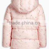 2017New Design Winter Kid Fashion Print Padded Jacket Coat Girls Outwear Pinky thumbnail-4