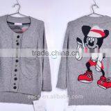 Top Quality Short Sleeve V-neck One Button Special Yarn Knitted Cardigan Sweater For Women thumbnail-1