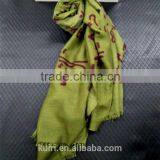 New Fashion Winter Hot Sale Big Flower Peddles Printed Woman Cotton Scarf thumbnail-3