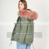 Myfur Fashion Women Parka Jacket With Real Fox Fur Lining and Natural Raccoon Fur Collar Hood thumbnail-4
