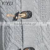 Latest Designs Man Fleece Lined Wool Top Cable Knit Cardigan Sweater With Hooded thumbnail-5