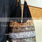 New Thai Silk Embroidered Handbag Tote Bag thumbnail-1