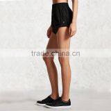 Wholesale Hot Sale Women Roll-tab Elasticized Waist Linen Sport Gym Shorts thumbnail-3