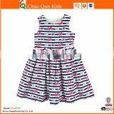 New Classic Stripes Muti-layers Summer Latest Fashion Dresses With Bow Print thumbnail-1