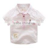 Custom Logo Short Sleeve Boy Kids Stripe Shirt thumbnail-4