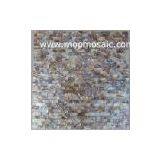 Seamless Rainbow Dapple Mother of Pearl Mosaic in Brick thumbnail-1