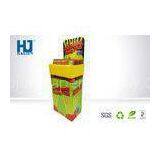 Colorful Foldable Corrugated Cardboard Magazine Displays / Cardboard Brochure Display