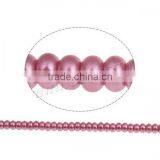 Hot Sale Glass Pearl Beads Jewelry Making Beads Bulk Bead Rondelle Rim Crow Roller Stoving Varnish Bright Rosy Pearl 948418 thumbnail-1
