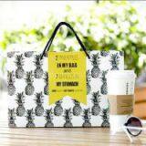 Alphabetic Purple Paper Grocery Bags Free Sample thumbnail-1