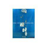 Ceramic Angel Windbell, Angels With Golden Stars, Christmas, Home Decoration thumbnail-1