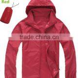 Rose Red Lightweight Hooded Pullover RED Windbreaker Jacket With Bag thumbnail-5