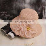 Dome Sunshade Hat Fashion Flower Yarn Straw Hat thumbnail-5