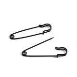 Black Painted Big Garment Brooch Safety Pin 3 Inch Length thumbnail-4