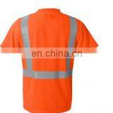 Safety Orange Lime Microfiber T-Shirt Policy Safety T-shirt Reflective Safety Short Sleeve T-Shirt HIGH VIZ thumbnail-2