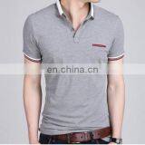 2016 Fashion New Design Solid Color Men's Short Sleeve Polo T Shirt Slim T-shirt With Chest Pocket thumbnail-4