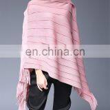 Personalized Layer Pleated Design Loose Women Big Size Pleated Tops With Tassels Hem thumbnail-6