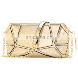 Elegant Geometric Print and Chain Design Women's Clutch Bag thumbnail-1