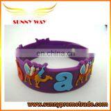 popular embossed logo soft pvc wristband