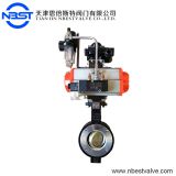 2 Inch Double Acting Wafer Type Pneumatic Control Cast Iron Butterfly Valve