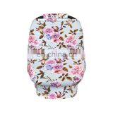 Colorful floral pattern newborn car seat cover beautiful blooming flower pattern sun shading