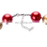 Christmas Girl Necklace With Bow Kids Chunky Bubble Beads Necklace Holiday Gift thumbnail-5