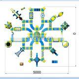 3600m2 For 200 Person Large Blast Zone Inflatable Water Park With Water Slides thumbnail-1