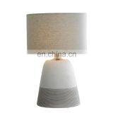 Good Quality Home Decor Wholesale Cheap Cement Two Tone Vintage White Table Bedside Lamp for Hotel Nightstand thumbnail-2