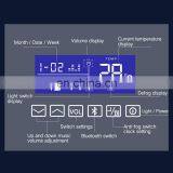 High Quality Delicate LED Lights Bathroom Mirror Clock and Temperature Display thumbnail-3