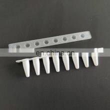 Laboratory 8 Strips 0.1ml Micro Centrifuge White 0.2ml 8-strip PCR Tubes With Flat Cover thumbnail-2