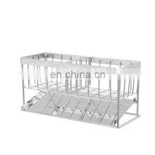 304 Stainless Steel Kitchen Drain Basket Sink Sponge Holder Utensil Holder Bathroom Storage Rack