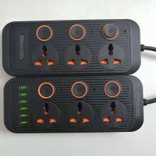 EU Standard Power Socket Surge Protector With Individual Switch USB Outlet A04 thumbnail-2